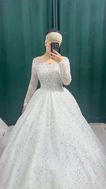 Свадебные платья: Свадебное платье, L, Закрытое, Фатин, Пышное, Пайетки, Б/у at lalafo.kg — 10 Свадебные платья: Свадебное платье, L, Закрытое, Фатин, Пышное, Пайетки, Б/у — 10