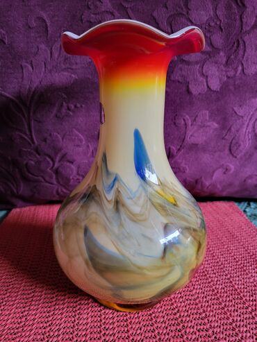 Ostali kućni dekor: Murano nova vaza,duvano staklo 70te. god. Vaza nova dim — 6
