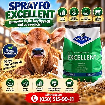 yemler: SPRAYFO Exellent – Buzovlar üçün quru süd / süd / süd qurusu / buzov — 1