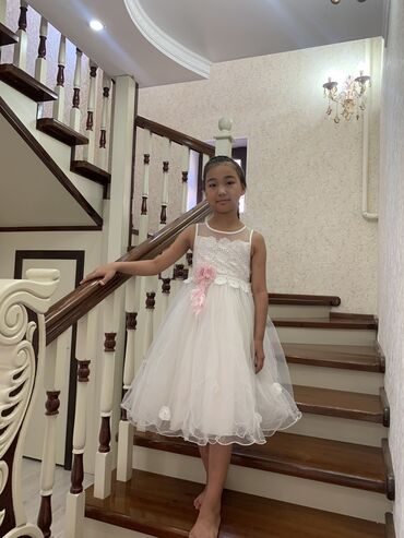платье на прокат детское в Кыргызстан | Платья: Детское платье, цвет - Белый