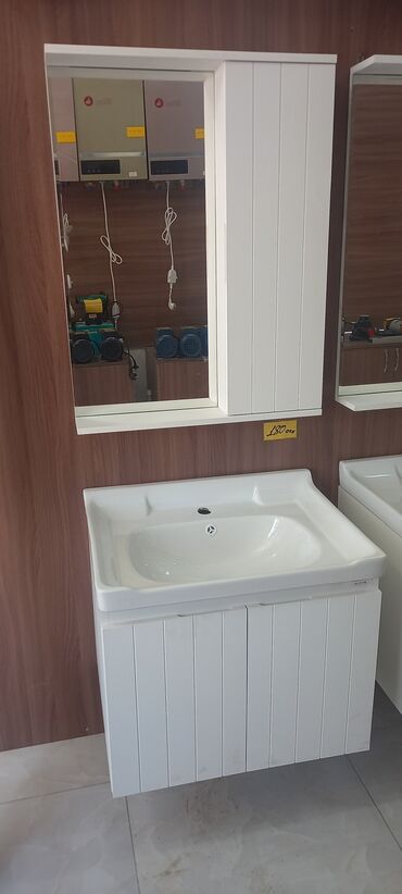 hamam ucun dolab: Hamam üçün lavabo və asma mebel dəsti - Dəst tərkibi: keramika lavabo