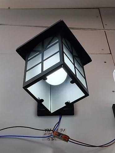 smart light: Настенный уличный светильник в стиле «фонарь». - Корпус: металл — 1
