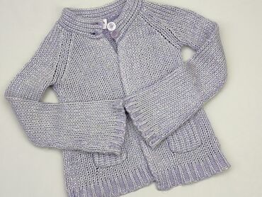 sweterek ze złotą nitką rozpinany: Sweterek, 9 lat, 128-134 cm, stan - Bardzo dobry