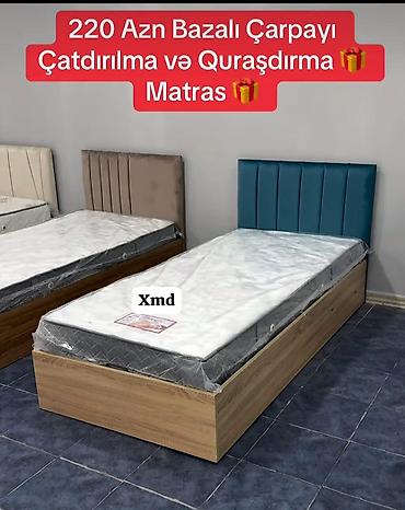 Bazalı tək nəfərlik çarpayı + matrass - Qiymət: 220 AZN (şəkildə lalafo.az -da Bazalı tək nəfərlik çarpayı + matrass - Qiymət: 220 AZN (şəkildə