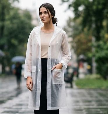 Prozirna ženska kabanica sa kapuljačom - Materijal: lagan