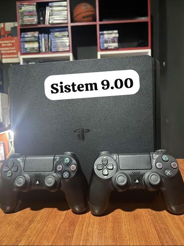 купить ноутбук в баку бу: Ps 4 Slim Yaddas 500 GB Sistem 9.00 Yaddasinda 8 oyun var 2 Pult