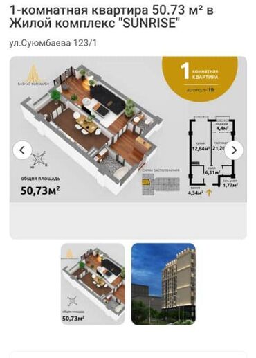 Продажа квартир: 1 комната, 50 м², Элитка, 14 этаж, ПСО (под самоотделку)