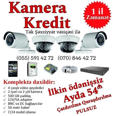 krosna kamera kredit servis: Kamera kredit Tək şəxsiyyət vəsiqəsi ilə İlkin ödənişsiz 6 - 12 - 18