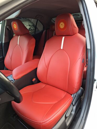 Чехлы и накидки на сиденья: Чехлы Экокожа, цвет - Черный, Toyota, Новый — 13