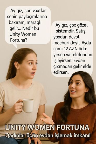 Inzibati heyət: Satış meneceri tələb olunur, Yalnız qadınlar üçün, İstənilən yaş, Təcrübəsiz, Aylıq ödəniş
