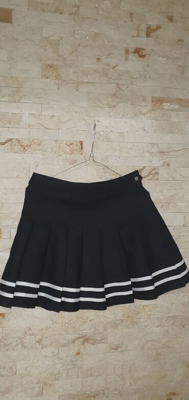 atraktivna somot suknja sa cirkonsl: S (EU 36), Mini, bоја - Crna