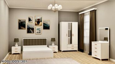 Yataq otağı dəstləri: İkinəfərlik çarpayı, Dolab, Komod, 2 tumba, Rusiya, Yeni — 10