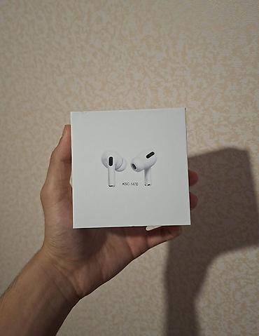 Elektronika: Qulaqlıq Airpods pro. Qulaqciq tam yenidir pakofkadir.Səsi bası çox — 1