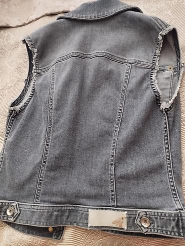 balonka jilet: Jeans markalı cins jilet 10-14 yash - Model: qol­suz, klassik yaxalı - — 4