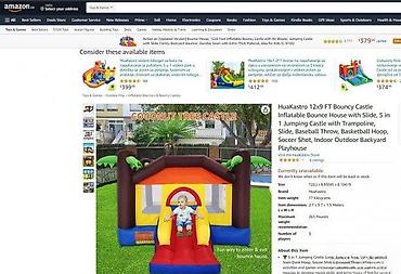 Sve za dečije igralište: Naduvavajući dvorac za skakanje sa toboganom – „Coconut Tree Castle“ — 2