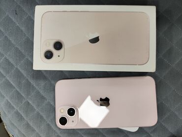 Redmi: IPhone 13, Б/у, 128 ГБ, Розовый, Защитное стекло, Чехол, Коробка, 86 %