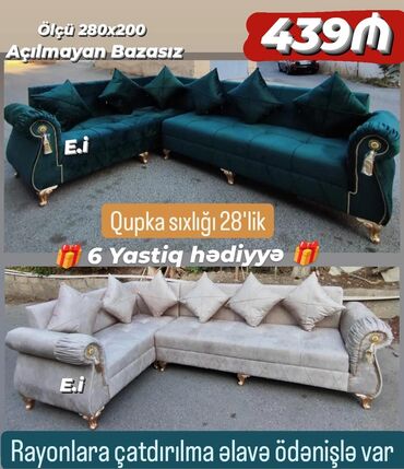 matras olculeri: Künc divan, Yeni, Açılmayan, Bazalı, Parça, Şəhərdaxili pulsuz çatdırılma