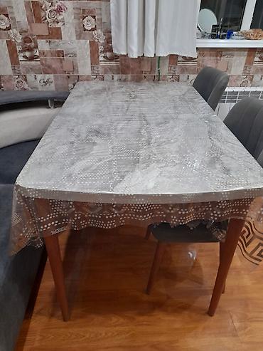 metbex ustolu: Mətbəx dəsti – künc divan, masa və 2 stul - Künc divan: L formalı, 3 — 1