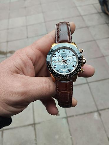 Наручные часы: Rolex üslubunda qəşəng kişi qol saatı - Korpus: qızılı ton metaldan — 3