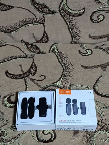 переходник для наушников айфон: Беспроводной цифровой микрофон HOCO L15 (Dual-Mic) - Комплект: 2