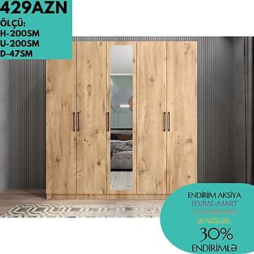 Dolablar: Yeni, 4 qapılı, Güzgülü, Açılan, Düz dolab — 4