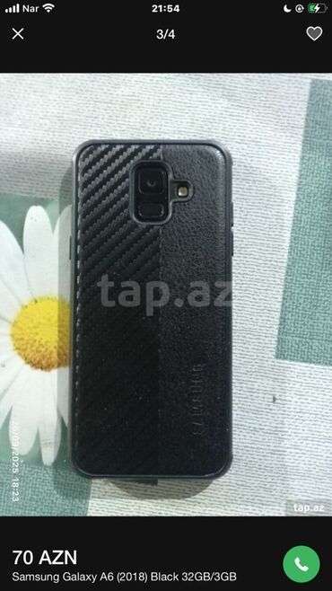 akel soba qiymeti: Samsung Galaxy A6, 32 ГБ, цвет - Черный, Отпечаток пальца