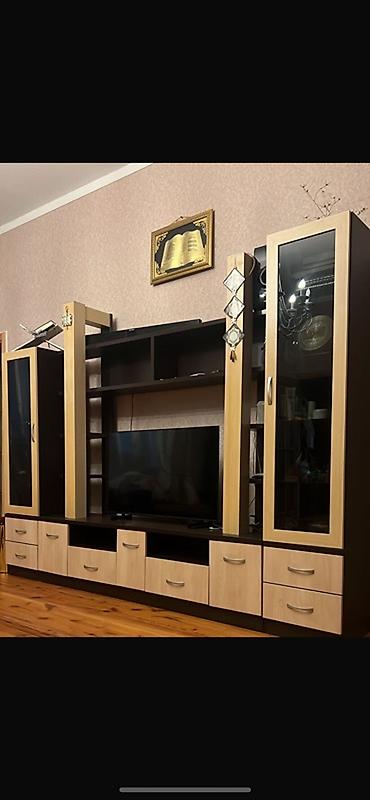 tv stendlər: Qonaq otağı üçün modul divar mebeli (TV stendi ilə) - İki rəngli — 1