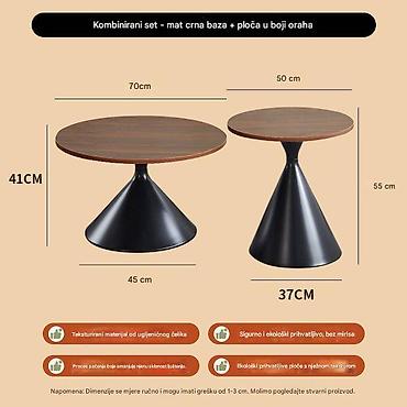 Stolovi: Kombinirani set klub-stolova – moderni stožasti dizajn Opis: - — 4