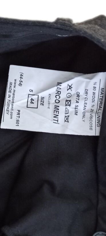 Брюки: Мужские брюки итальянского бренда MARCO MENTI, произв.Турция. Состав at lalafo.kg — 9 Брюки: Мужские брюки итальянского бренда MARCO MENTI, произв.Турция. Состав — 9