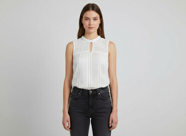 bluzki z dużym dekoltem plus size: H&M, Жіноча блуза, розмір S