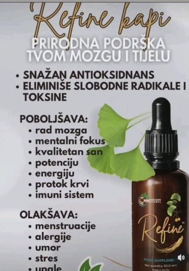 Suplementi: Refine kapi – prirodni dodatak ishrani na bazi ginka bilobe - Podrška — 2