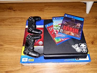 PlayStation 4 Slim komplekti - Konsol: Sony PlayStation 4 Slim - lalafo.az -da PlayStation 4 Slim komplekti - Konsol: Sony PlayStation 4 Slim -