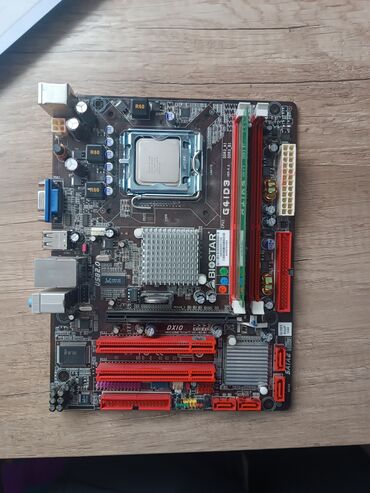 блоки питания hp (hewlett packard): Материнская плата, Б/у, Biostar, LGA775, Micro-ATX, Для ПК