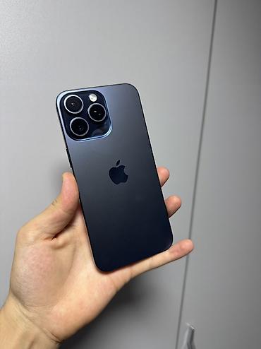 IPhone 15 Pro Max, Б/у, 256 ГБ, Blue Titanium, 85 %
