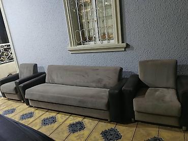bravo divan: İşlənmiş, Divan, 2 kreslo, Bazalı, Açılan — 1