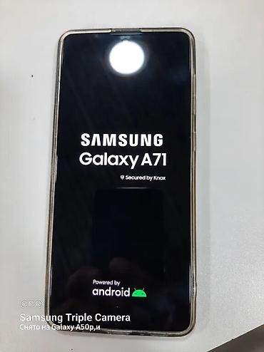 samsung galaxy a71 ekran: Samsung Galaxy A71, 128 GB, rəng - Qara, Barmaq izi — 2