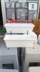 Bitkilər üçün dibçəklər: Dipçək Asılqan – Balkon üçün Ağ Rəngdə Balkon və pəncərə üçün ideal -da lalafo.az — 1 Bitkilər üçün dibçəklər: Dipçək Asılqan – Balkon üçün Ağ Rəngdə Balkon və pəncərə üçün ideal — 1