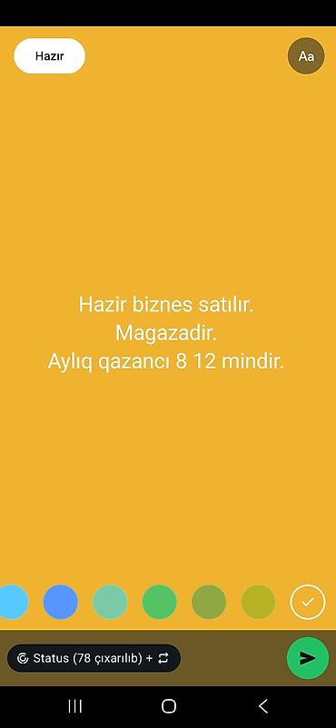 Готовый бизнес: Hazır biznes – mağaza satılır. Ayliq qazanci 8 12 min arasi 5ildir — 1