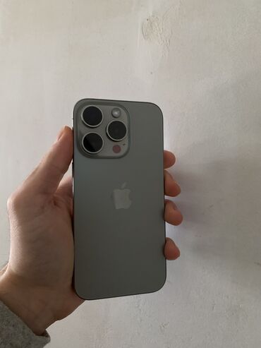 iphone qablari: IPhone 15 Pro, 128 GB, Natural Titanium, Simsiz şarj, Face ID, Sənədlərlə