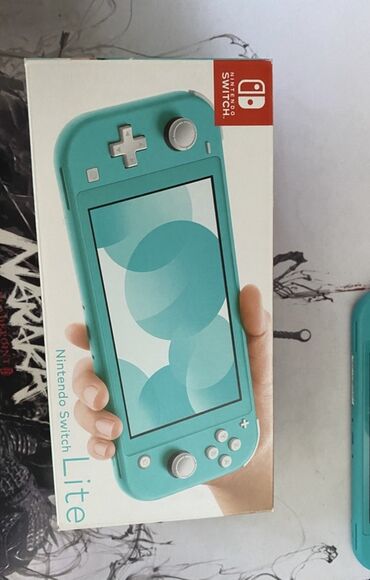 часы с экраном: Nintendo Switch Lite, бирюзовый цвет. - Портативная игровая консоль