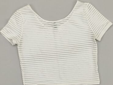 białe t shirty damskie basic: Top H&M, L, stan - Bardzo dobry