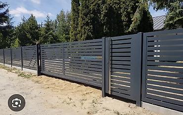 Откатные ворота: Откатные ворота из сэндвич‑панелей с автоматикой - Полотно — 44