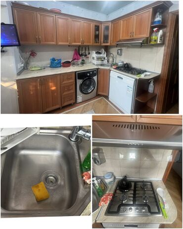 Продукты питания: Mətbəx mebeli, üzərində qaz,moyka, asperator daxil 230₼. Ölçü dəqiq