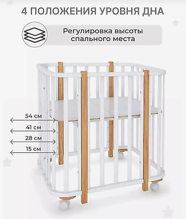 bunk bed: Растущая кроватка-трансформер в скандинавском стиле. Белая с — 4