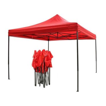 Палатки: Шатер 2×2 б/у красный без тента (железка в отличном мостояниии)