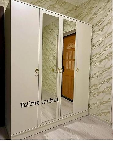 mebillər: Yeni, 3 qapılı, Güzgülü, Bej, Açılan, Düz dolab — 5