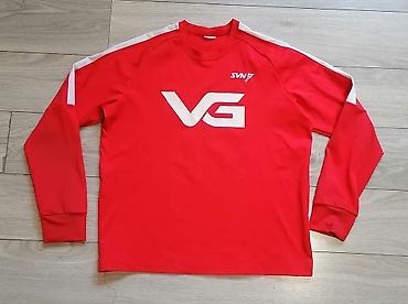 Sportswear: Crvena sportska majica dugih rukava SVN7 (Sportswear), model sa logom — 2