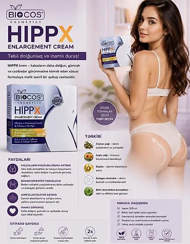 aspire: BIOCOS Cosmetics HIPPX Enlargement Cream – təbii dolğunluq və inamlı — 1
