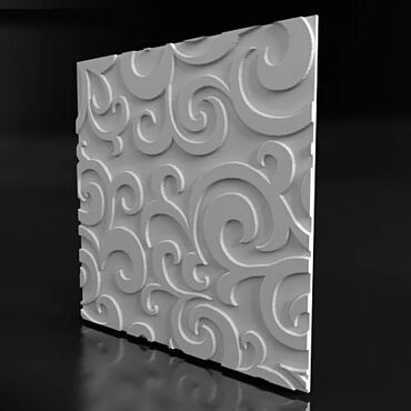 Фасадные панели: Гипсовые 3D панели "Сад" для декорирования стен 50×50 Декоративные