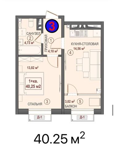 Продажа домов: 1 комната, 48 м², Элитка, 14 этаж, Евроремонт